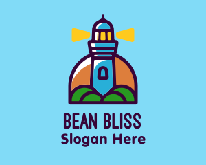 Island Lighthouse Tower  logo design