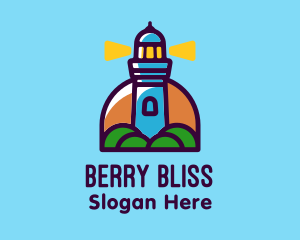 Island Lighthouse Tower  logo design