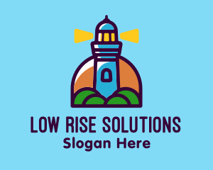 Island Lighthouse Tower  logo design