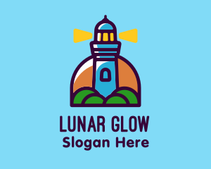 Island Lighthouse Tower  logo design