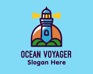 Seafarer - Island Lighthouse Tower logo design