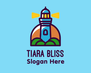 Island Lighthouse Tower  logo design