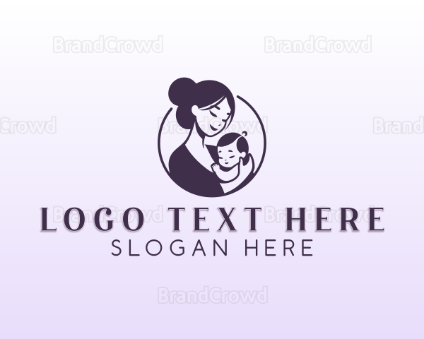 Mom Child Adoption Logo