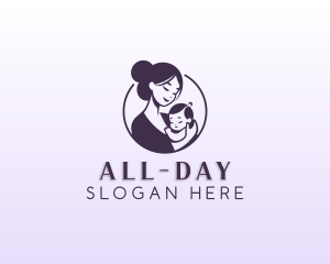 Mom Child Adoption logo design