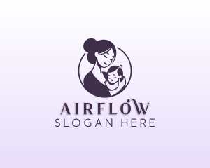 Mom Child Adoption logo design