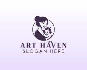 Mom Child Adoption logo design