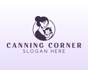 Mom Child Adoption logo design