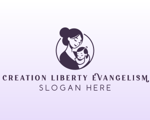 Mom Child Adoption logo design