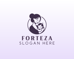 Mom Child Adoption logo design