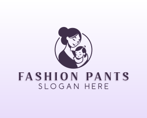 Mom Child Adoption logo design