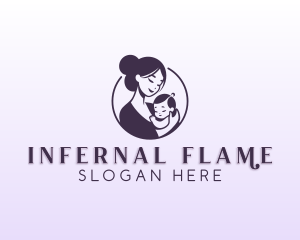 Mom Child Adoption logo design