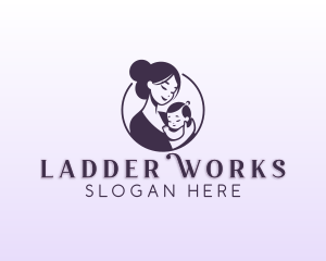 Mom Child Adoption logo design