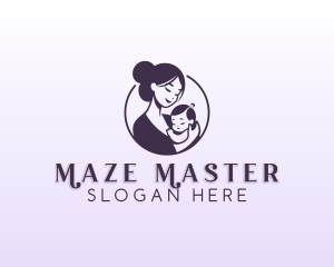 Mom Child Adoption logo design