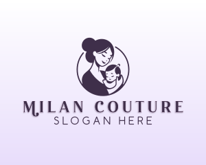 Mom Child Adoption logo design