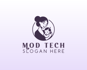 Mom Child Adoption logo design