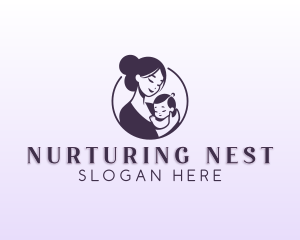 Mom Child Adoption logo design