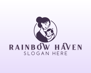 Mom Child Adoption logo design