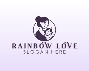 Mom Child Adoption logo design