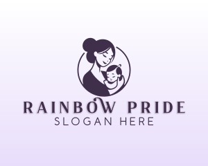 Mom Child Adoption logo design