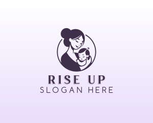 Mom Child Adoption logo design