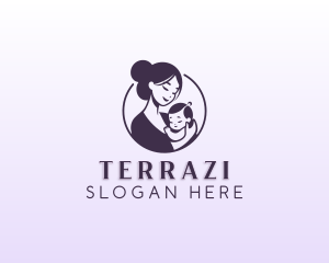 Mom Child Adoption logo design