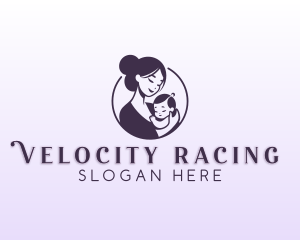 Mom Child Adoption logo design