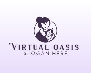 Mom Child Adoption logo design