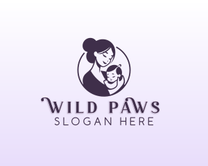 Mom Child Adoption logo design