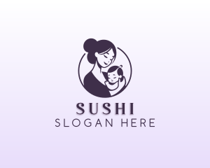 Mom Child Adoption logo design