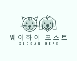 Cat Dog Pet Care logo design