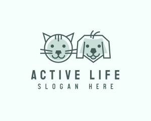 Cat Dog Pet Care logo design