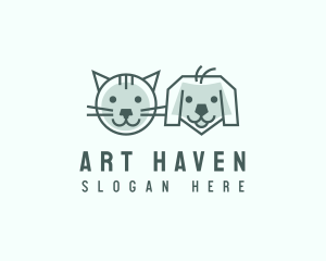 Cat Dog Pet Care logo design