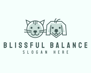 Cat Dog Pet Care logo design