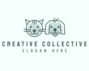 Cat Dog Pet Care logo design