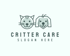 Cat Dog Pet Care logo design