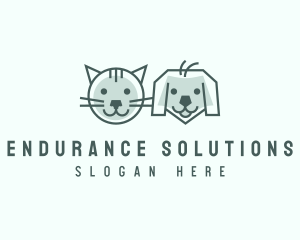 Cat Dog Pet Care logo design