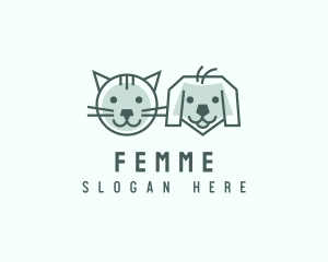 Cat Dog Pet Care logo design