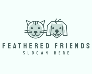 Cat Dog Pet Care logo design