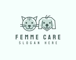 Cat Dog Pet Care logo design