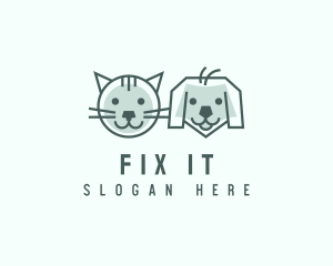 Cat Dog Pet Care logo design