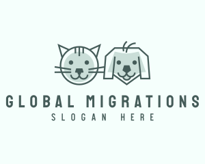 Cat Dog Pet Care logo design