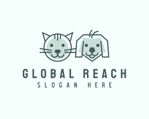 Cat Dog Pet Care logo design