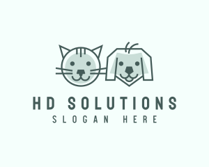 Cat Dog Pet Care logo design