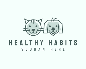 Cat Dog Pet Care logo design