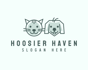 Cat Dog Pet Care logo design