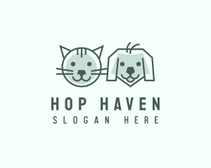 Cat Dog Pet Care logo design