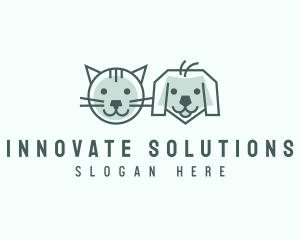 Cat - Cat Dog Pet Care logo design