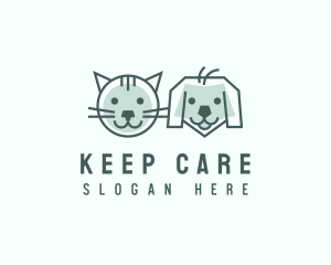 Cat Dog Pet Care logo design