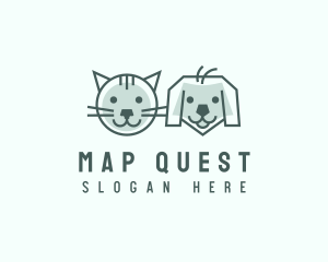 Cat Dog Pet Care logo design