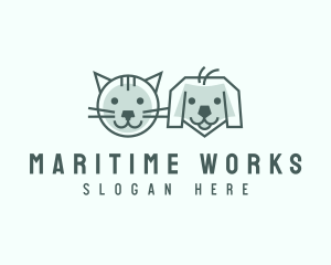 Cat Dog Pet Care logo design